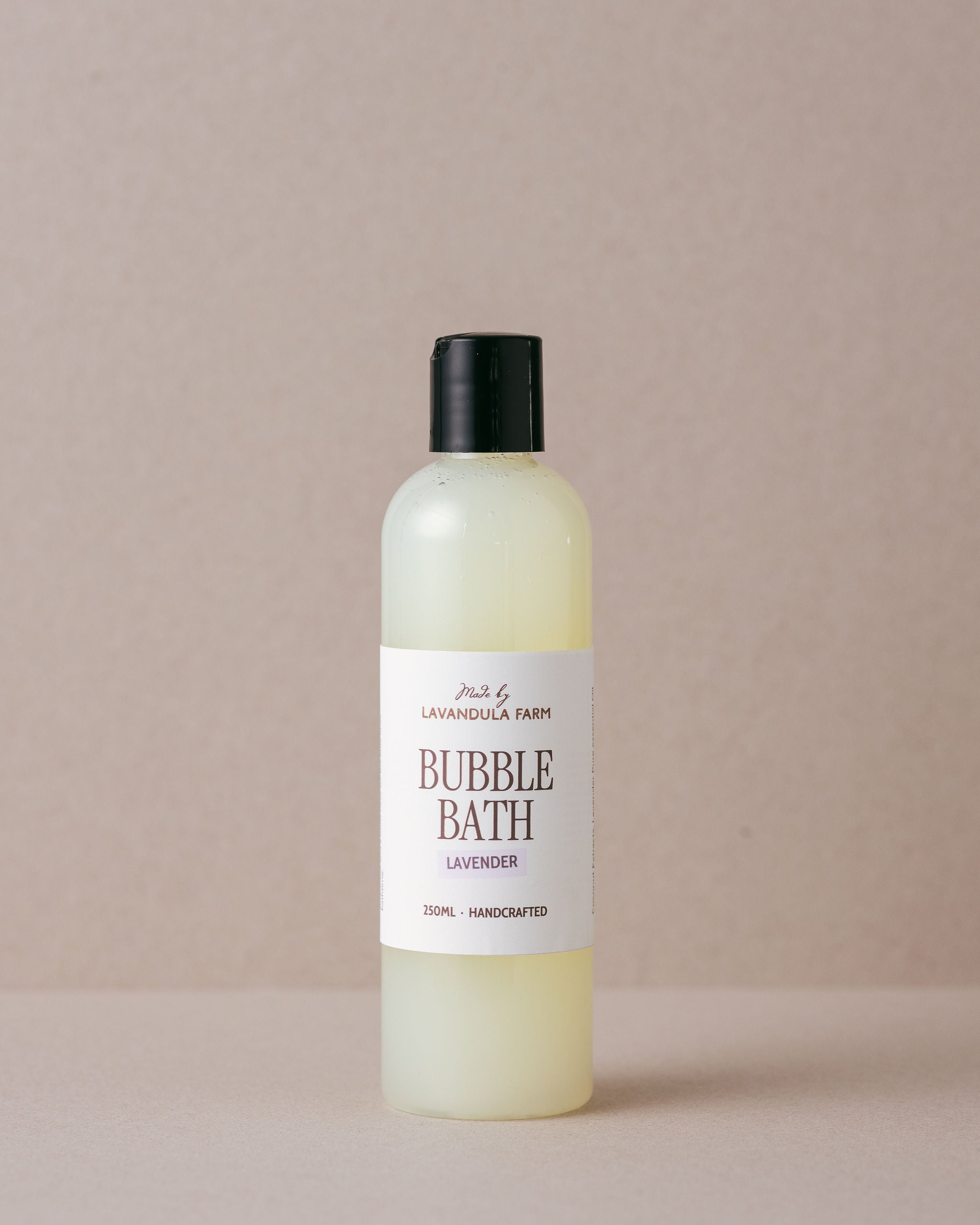 Lavender bubble bath handmade at Lavandula Farm with natural ingredients