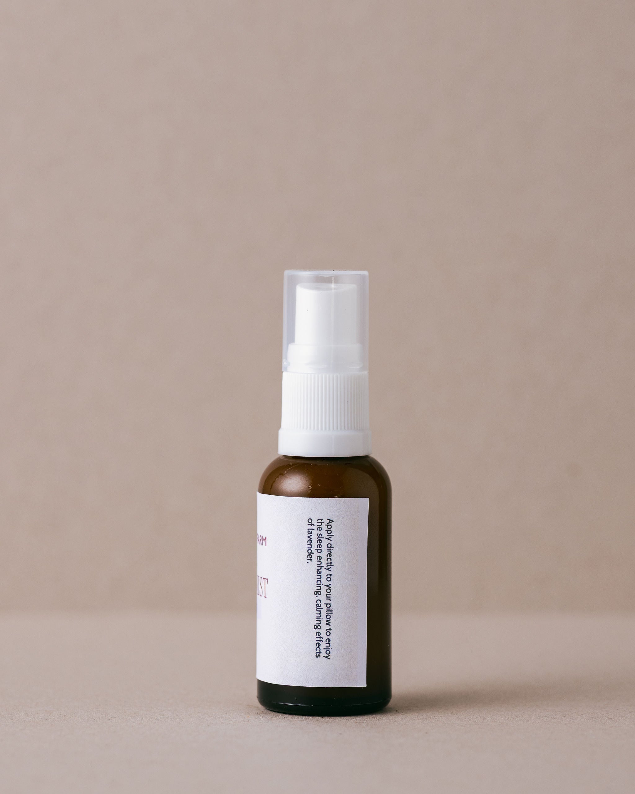 Pure natural lavender pillow mist in a glass jar handmade at Lavandula Farm