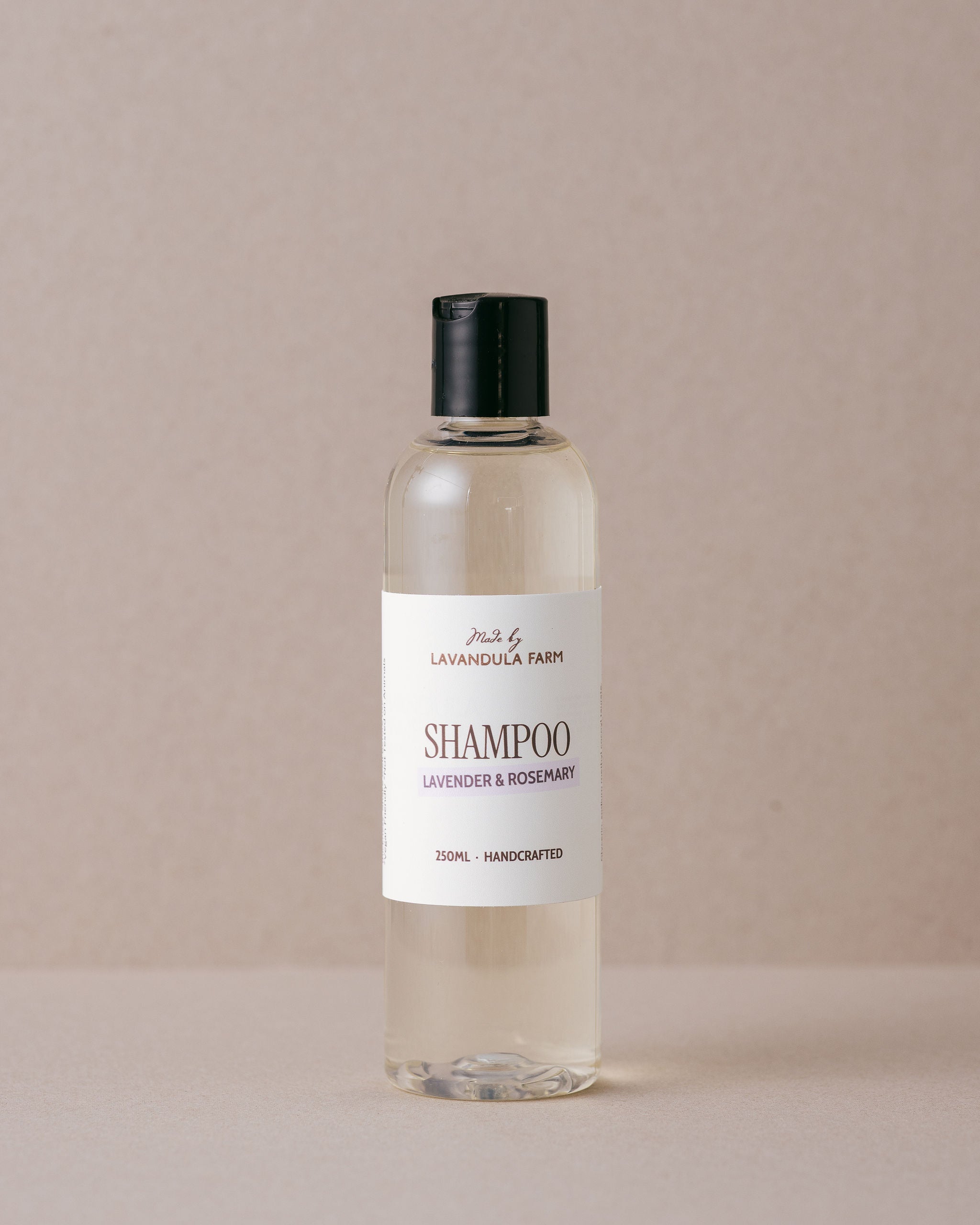 Lavender and rosemary hair shampoo handmade with natural ingredients at Lavandula Farm