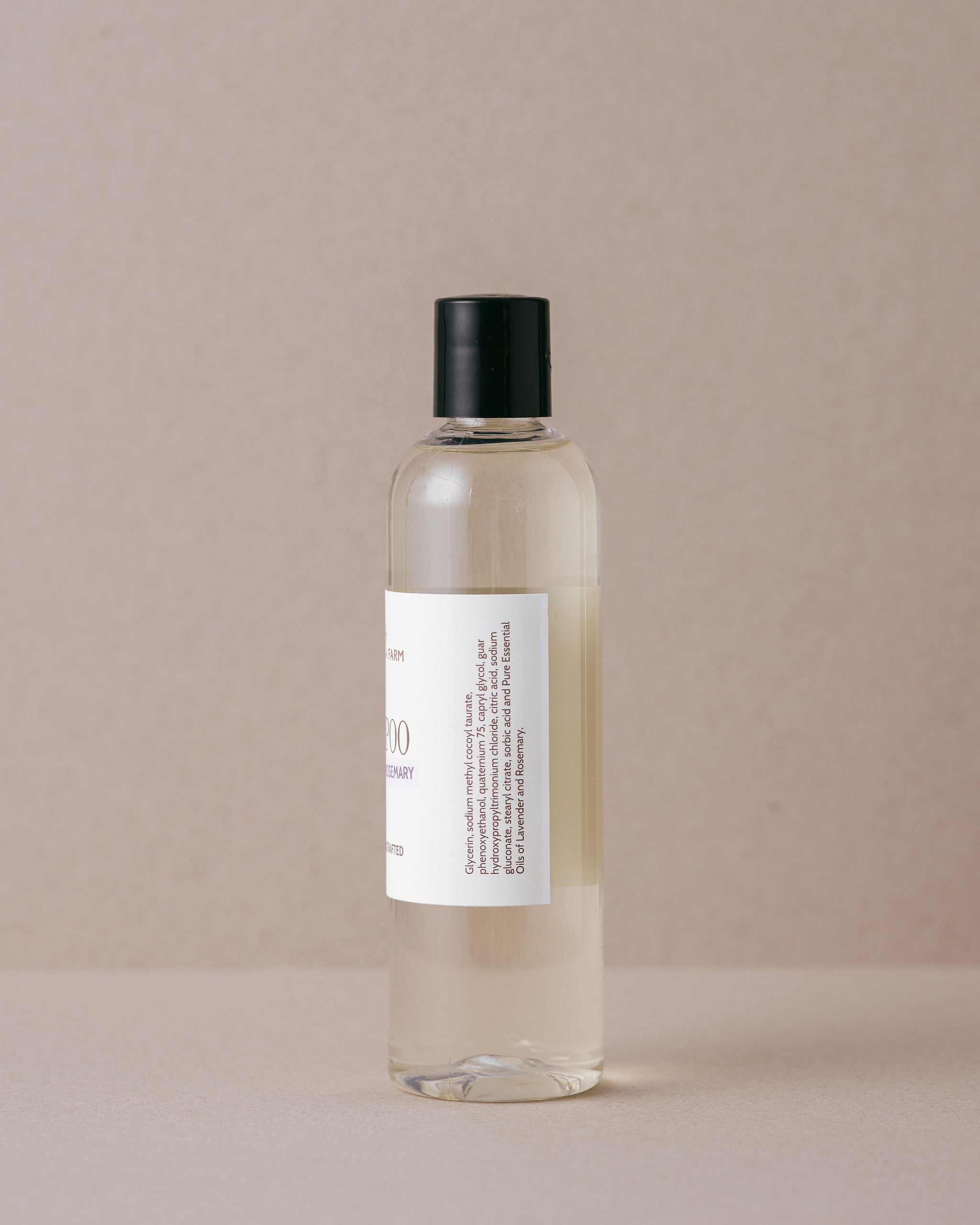 Lavender and rosemary hair shampoo handmade with natural ingredients at Lavandula Farm