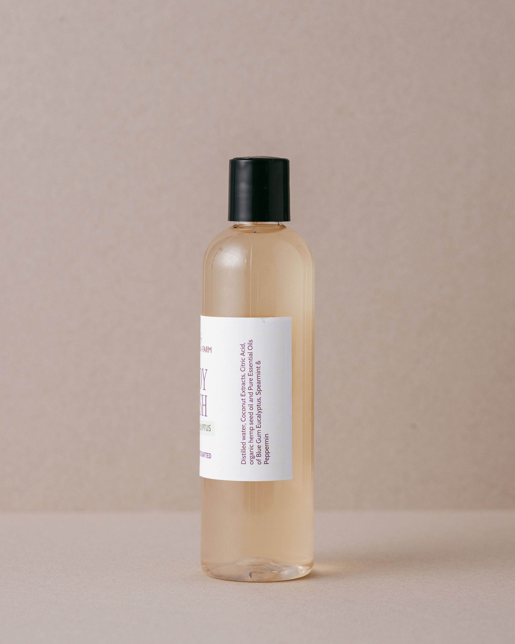 Mint and eucalyptus body wash handmade with natural ingredients at Lavandula Farm