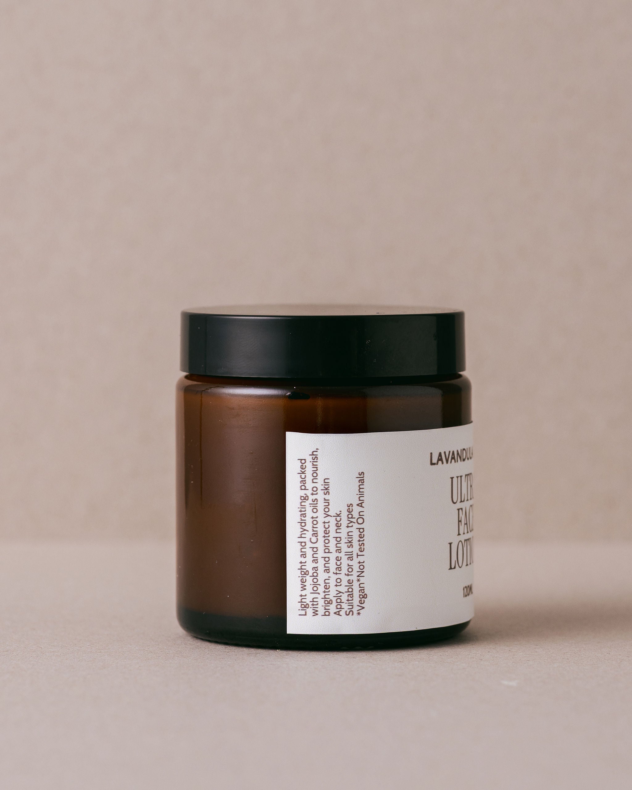 jar of face cream made with natural ingredients at Lavandula Farm