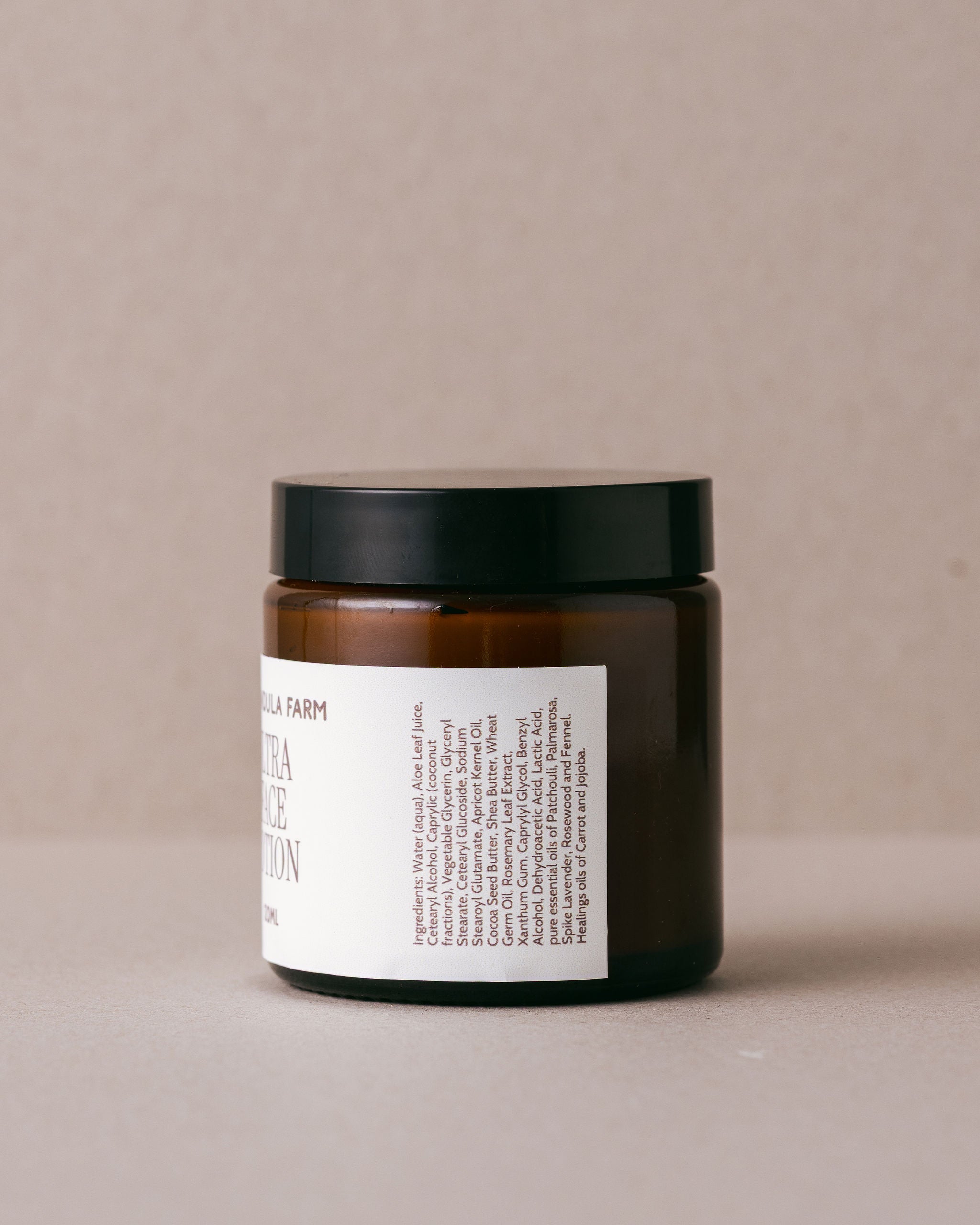 jar of face cream made with natural ingredients at Lavandula Farm